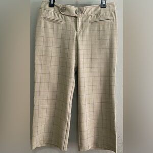 Mossimo Tan Checkered Pants Wide Leg